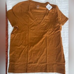 NWT J. Crew Factory Slub Cotton V-neck Tee